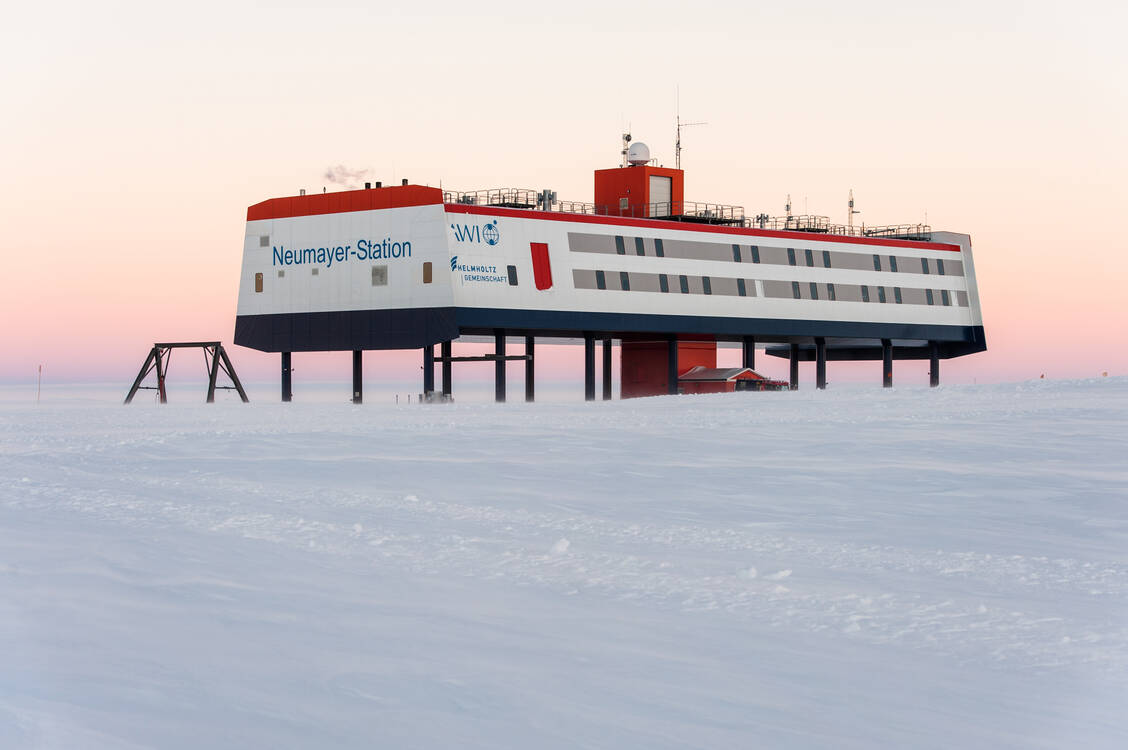 Die deutsche Antarktis-Forschungsstation Neumayer-Station III / Foto: Alfred-Wegener-Institut/Stefan Christmann