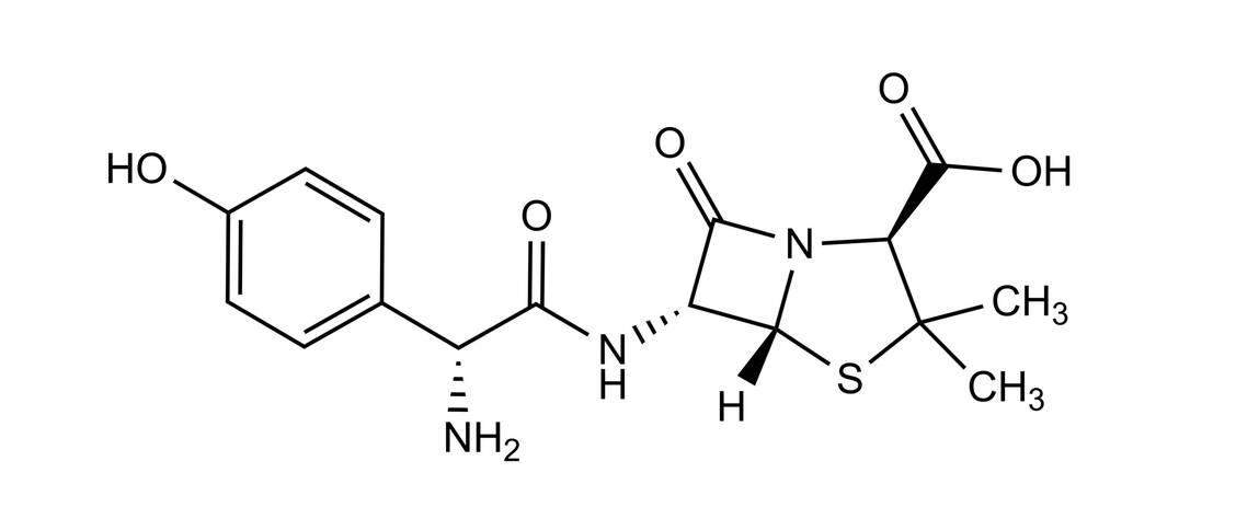 Strukturformel Amoxicillin / Foto: Wurglics