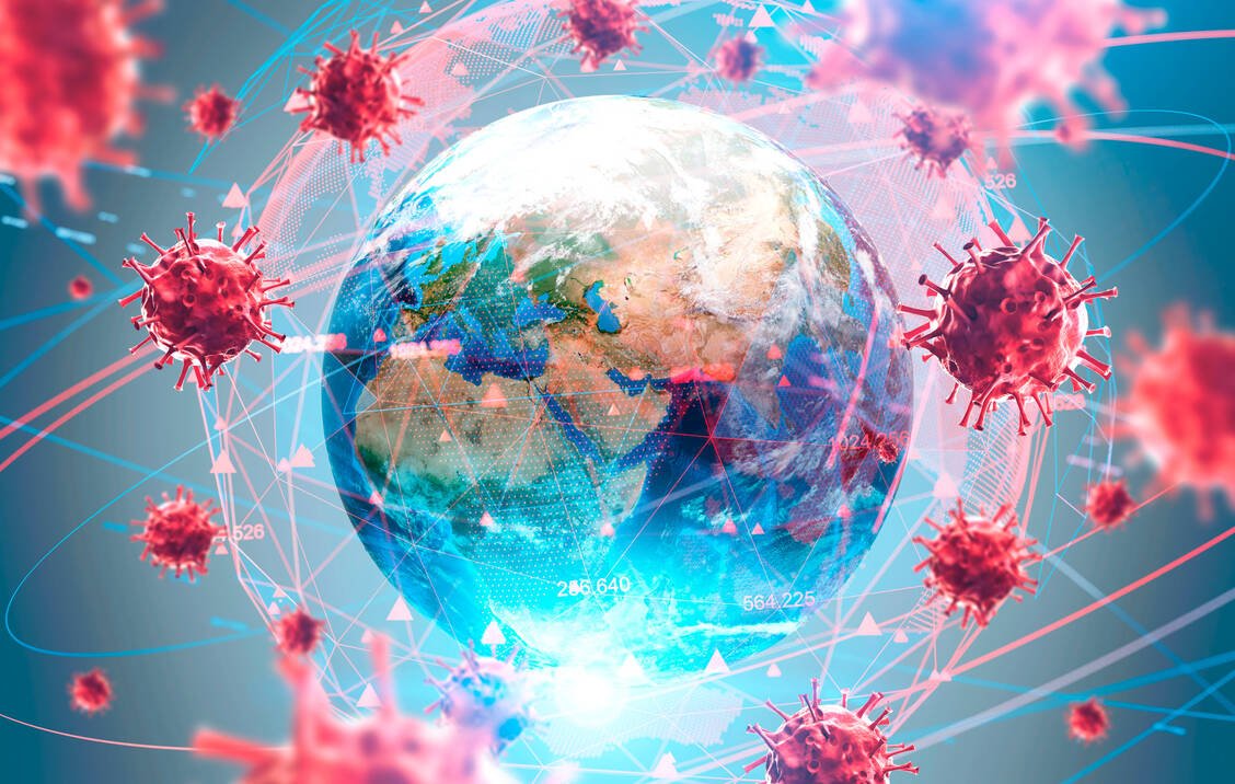 Die Welt im Griff des Virus: Laut einer YouGov-Umfrage haben die Menschen heute viel weniger Hoffnung auf eine baldige Normalisierung als noch vor einem Jahr.  / Foto: Adobe Stock/denisismagilov