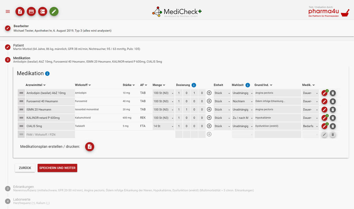 Die Software MediCheck unterstützt das pharmazeutische Personal in Apotheken bei der Medikationsanalyse.  / Foto: Pharma4u