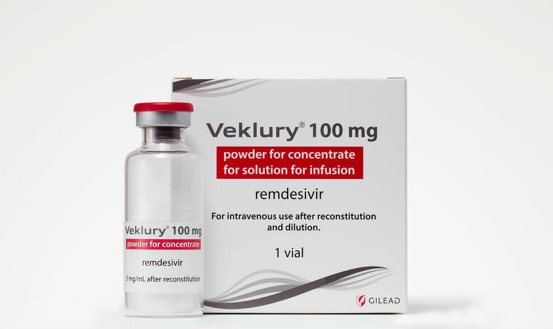 Remdesivir wird intravenös appliziert und ist das bislang einzige zugelassene antivirale Medikament gegen das Coronavirus SARS-CoV-2. / Foto: Gilead Sciences, Inc
