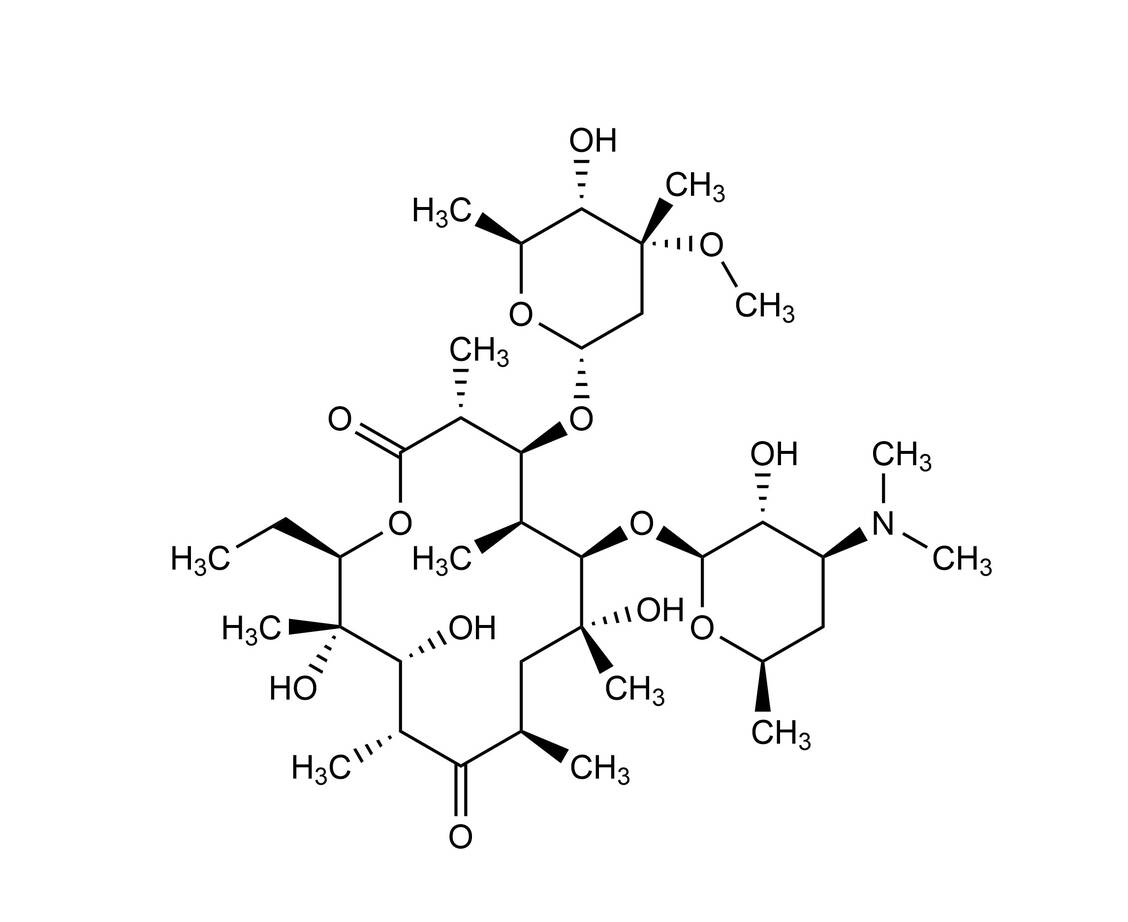 Strukturformel Erythromycin / © PZ/Wurglics