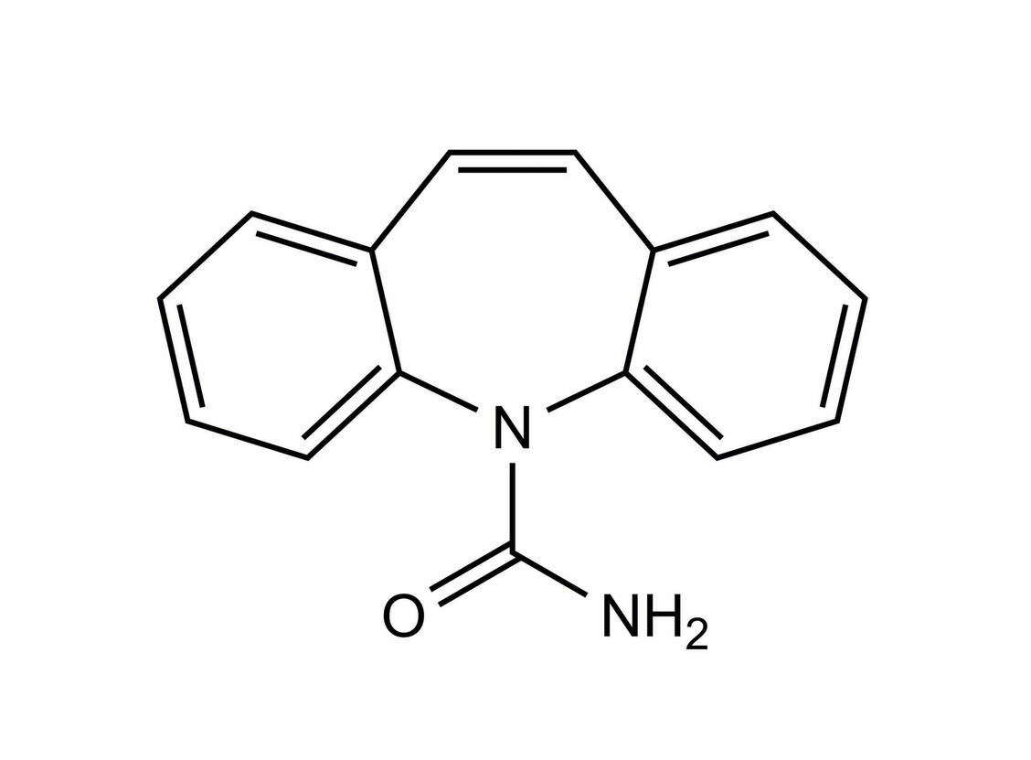Strukturformel Carbamazepin / Foto: Wurglics