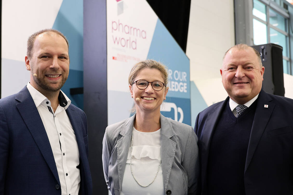 Dr. Karl Sydow, Professor Dr Hanna Seidling und Dr. Armin Hoffmann / © PZ/Alois Müller