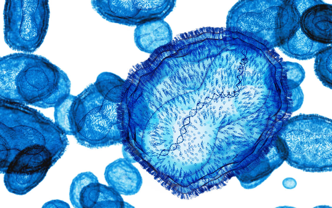 In der neuen Studie wird die mehrfach erhöhte Mutationsrate als Folge der anhaltenden Auseinandersetzung mit dem menschlichen Immunsystem beschrieben. / Foto: Getty Images/Science Photo Library/Tumeggy