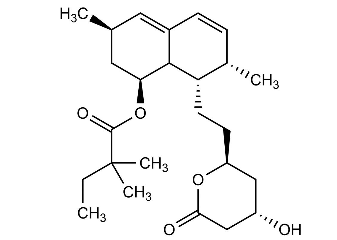Strukturformel Simvastatin / Foto: Wurglics