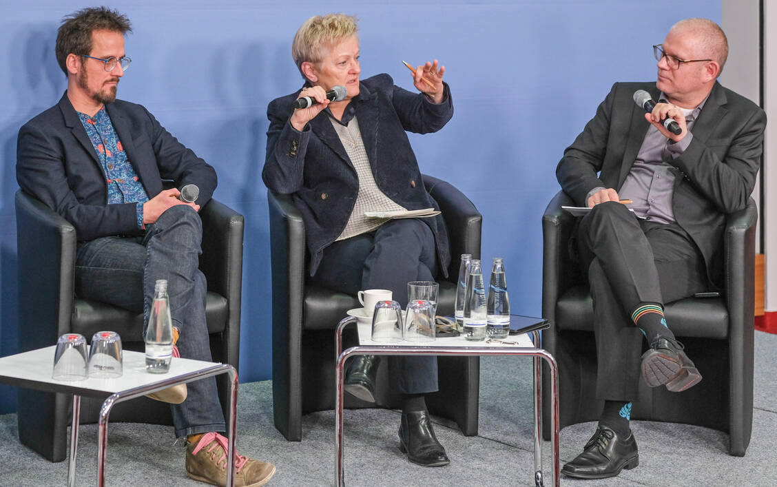 So einfach ist es nicht, die Ernährungsgewohnheiten umzukehren, meint Renate Künast (Bündnis 90/Die Grünen), ehemalige Bundesministerin für Ernährung und Landwirtschaft. / Foto: Springer Nature Group