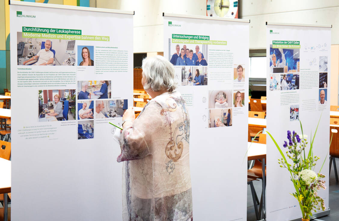 Das Münchener LMU-Klinikum zeigt erstmals eine Fotoausstellung zum Ablauf der CAR-T-Patienten-Journey. / Foto: Klinikum der Universität München