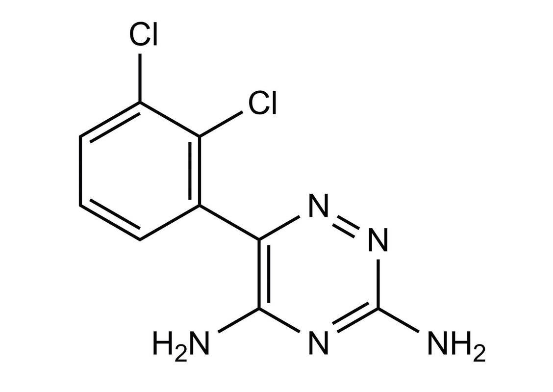 Strukturformel Lamotrigin / © Wurglics