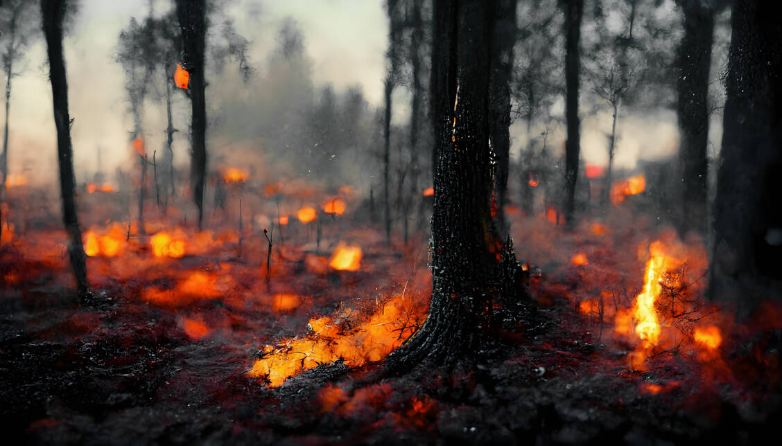 Waldbrand und Flut, Feinstaub und Hitze: Dass der Klimawandel körperliche Schäden hinterlassen kann, ist offensichtlich. Aber auch die Psychiatrie erwartet wachsende Patientenzahlen aus diesem Grund. / Foto: Adobe Stock/Scheidle-Design