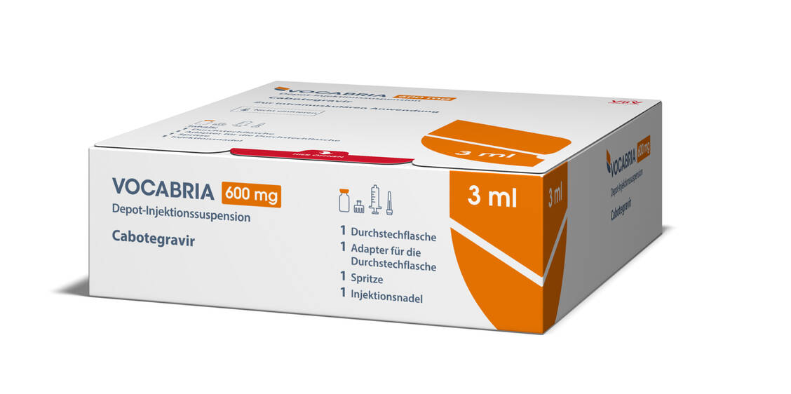 Cabotegravir wird in der Erhaltungstherapie alle zwei Monate intramuskulär injiziert. Für die Einleitungsphase wird es ab Mai aber auch ein oral applizierbares Vocabria-Präparat geben. / Foto: ViiV Healthcare
