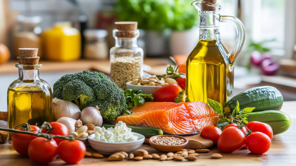Eine Mittelmeerdiät wird zur Prävention von chronischen Erkrankungen empfohlen. Wie gut man die Ernährungsweise einhält, lässt sich im Blut bestimmen, zeigen aktuelle Studien.  / © Adobe Stock/Avr Di