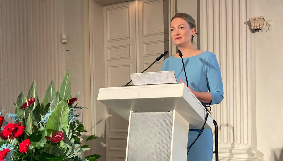 Bayerns Gesundheitsministerin Judith Gerlach bei der Eröffnung des Bayerischen Apothekertags in der Münchner Residenz / Foto: BLAK/Schulz