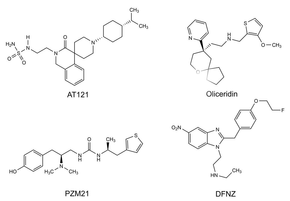 Abbildung 3: Strukturformeln von Analgetika, die an Opioid-Rezeptoren wirken / © PZ/Wurglics