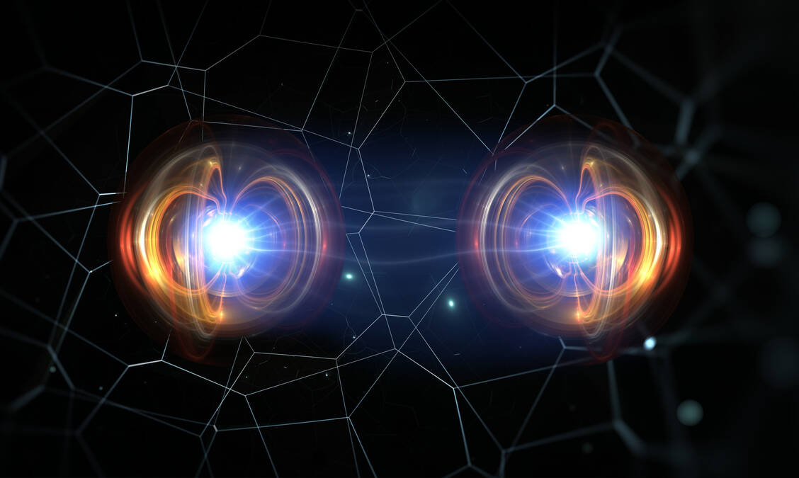 Elektronen bewegen sich mit extremer Geschwindigkeit rund um den Atomkern. / Foto: Adobe Stock/Peter Jurik