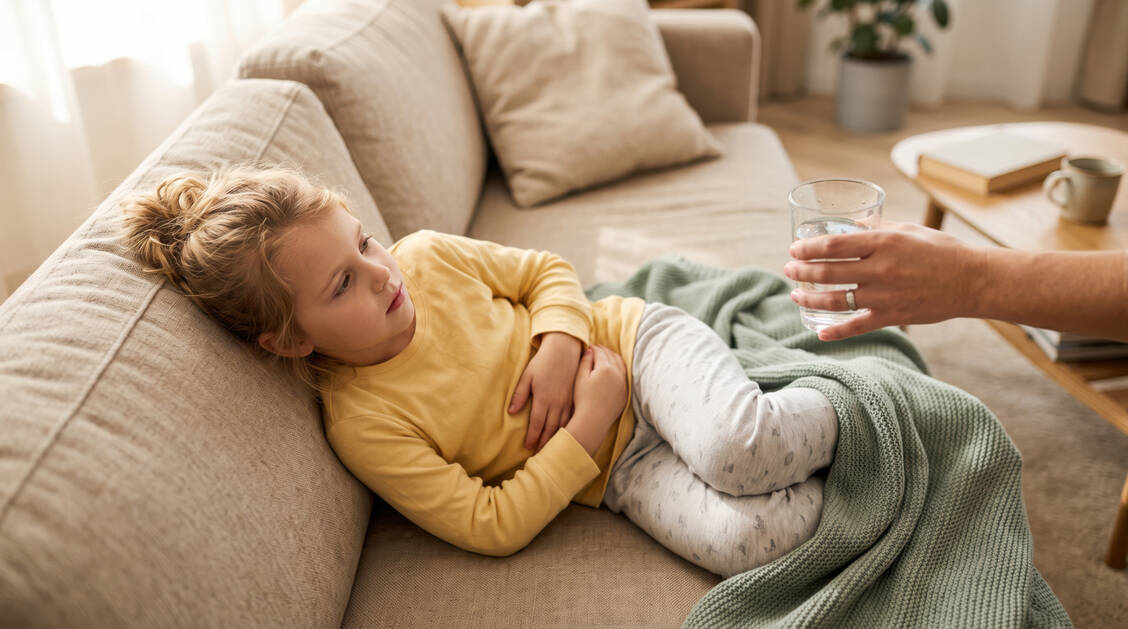 Die Behandlung einer Diarrhö bei Kindern richtet sich nach dem Ausmaß des Flüssigkeitsverlustes und dem allgemeinen Gesundheitszustand. / © Adobe Stock/Inspiria K.