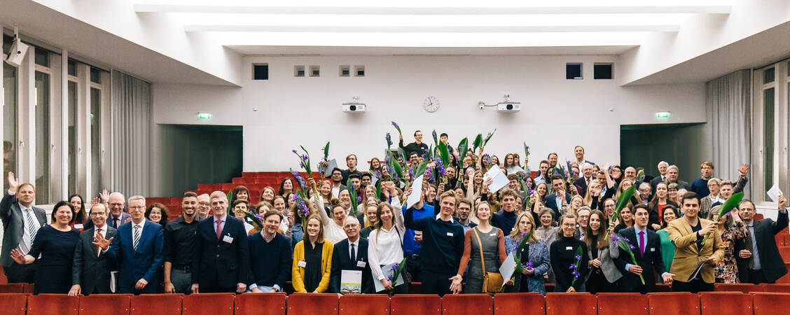 Feier anlässlich der Vergabe der Deutschlandstipendien der Freien Universität Berlin im Jahr 2020 / Foto: Patricia Kalisch