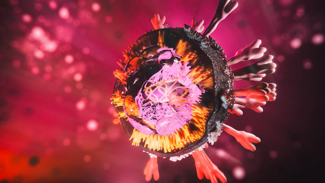 Mutationen, die das Spike-Protein von SARS-CoV-2 verändern, können die Wirksamkeit der Covid-19-Impfstoffe beeinflussen. / Foto: Getty Images/koto_feja