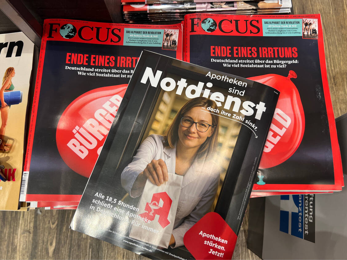 Die Kampagne läuft unter anderem im »Focus«.  / © Noweda