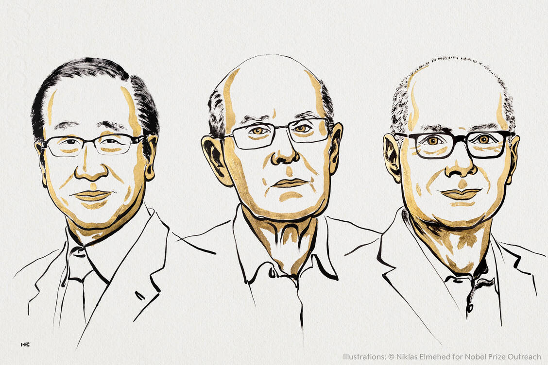 Susumu Kitagawa, Richard Robson und Omar M. Yaghi / © Nobel Prize Outreach/Niklas Elmehed for