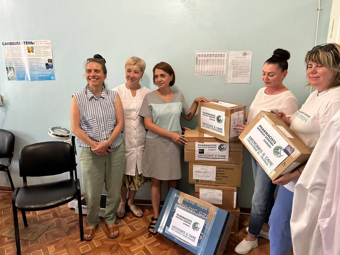 Auf die regional und zeitlich variierenden Bedarfe reagiert AoG mittels regelmäßiger angepasster Lieferungen in Kombination mit kurzfristigen Hilfstransporten bei spontan auftretenden Engpässen. / Foto: Apotheker ohne Grenzen