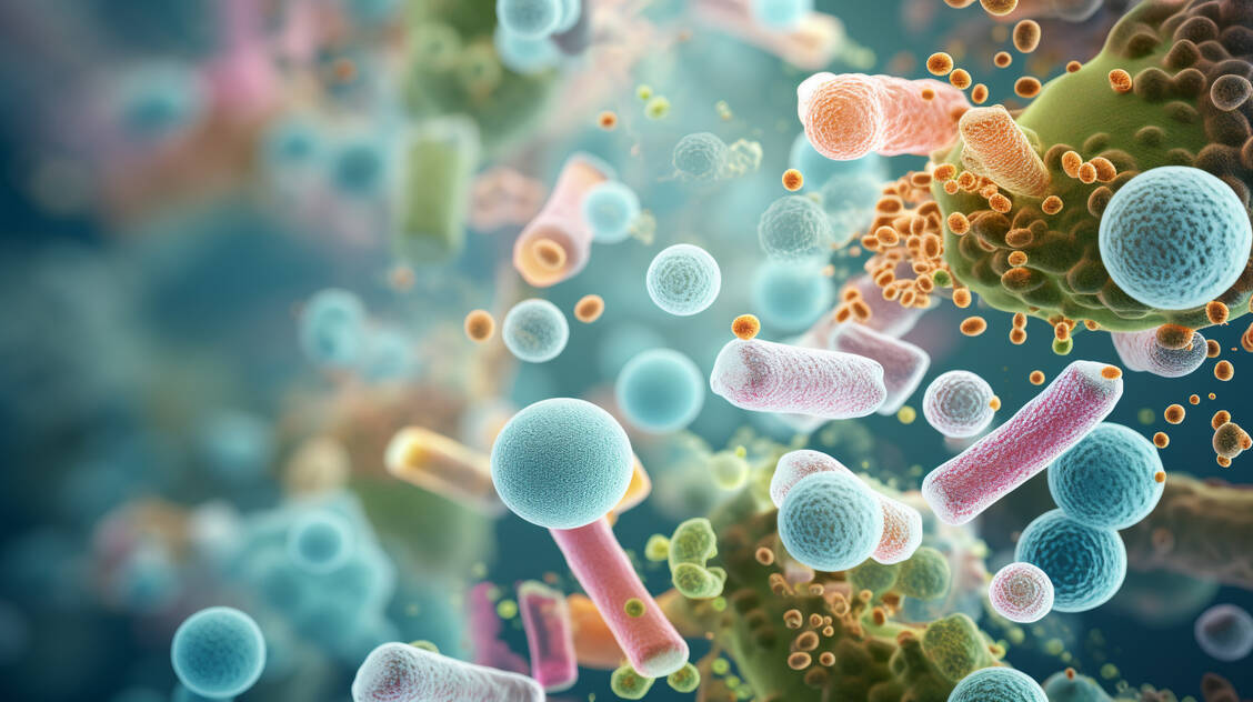 Ein nicht intaktes Darmmikrobiom produziert weniger Indol-3-Propionsäure. Dieses Molekül wirkt protektiv auf Lungenzellen und könnte – frühzeitig als Supplement verabreicht – vor allergischen Atemwegsentzündungen schützen. / Foto: AdobeStock/Anna Schlosser