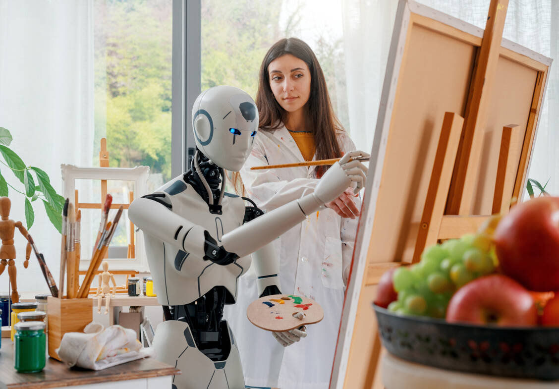 Sind Roboter wirklich kreativ oder nur eine Art moderner Pinsel, den Kunstschaffende für ihre Zwecke einsetzen? / © Shutterstock/Stock-Asso