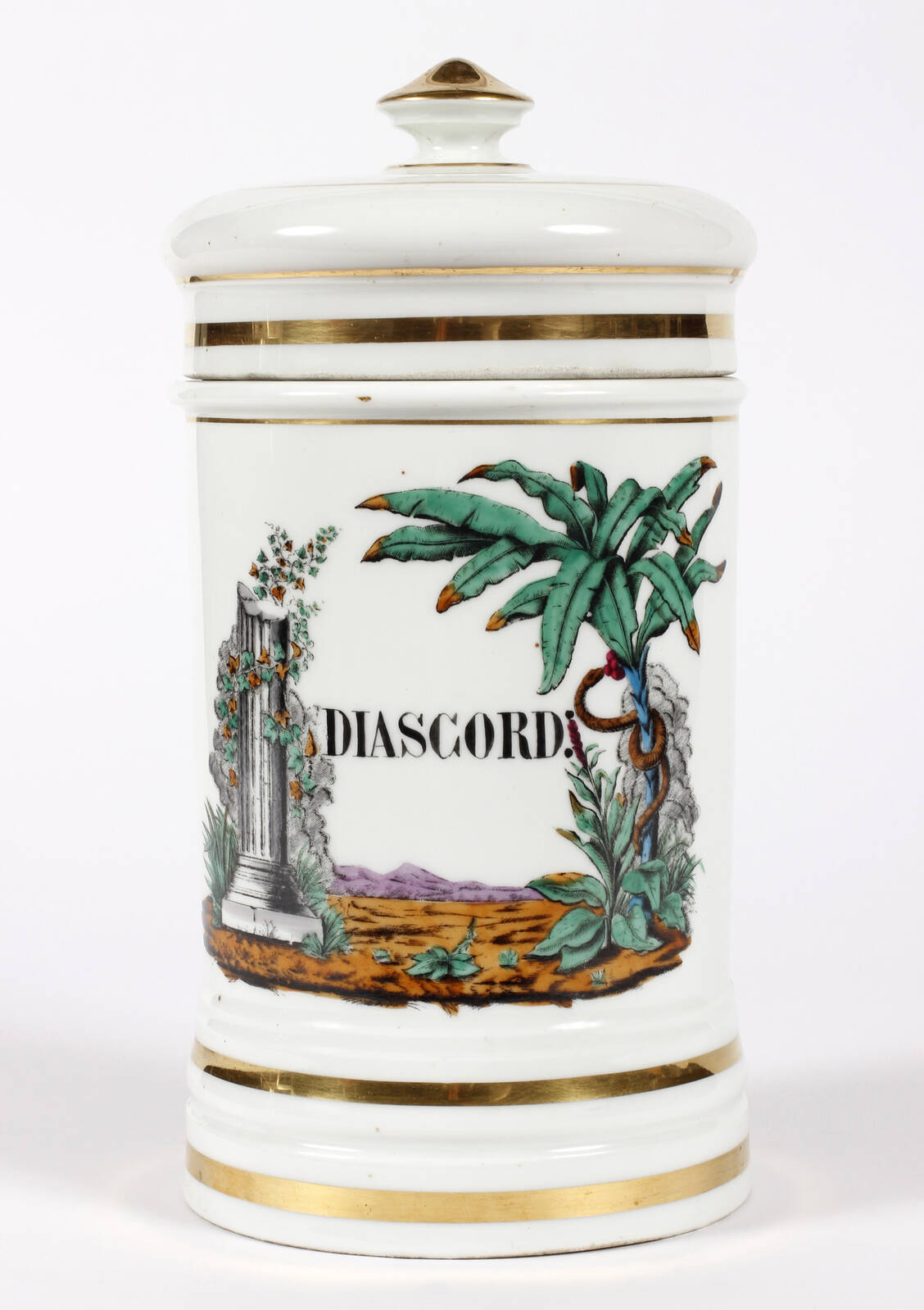 Abbildung 3: Apothekengefäß aus Porzellan, vermutlich Manufaktur Lefebure (Inv.-Nr. II B 393) / © DAM