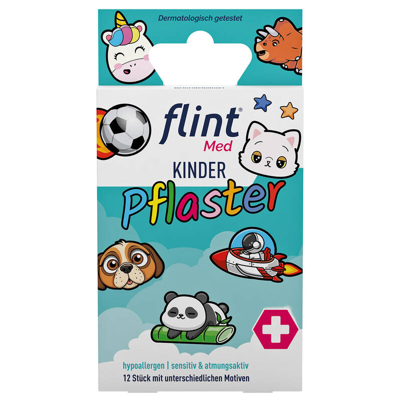 Новые детские пластыри flint® Med с защитой от инфекций и веселыми принтами