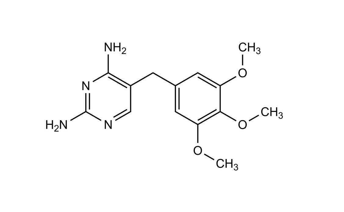 Strukturformel Trimethoprim / Foto: Wurglics