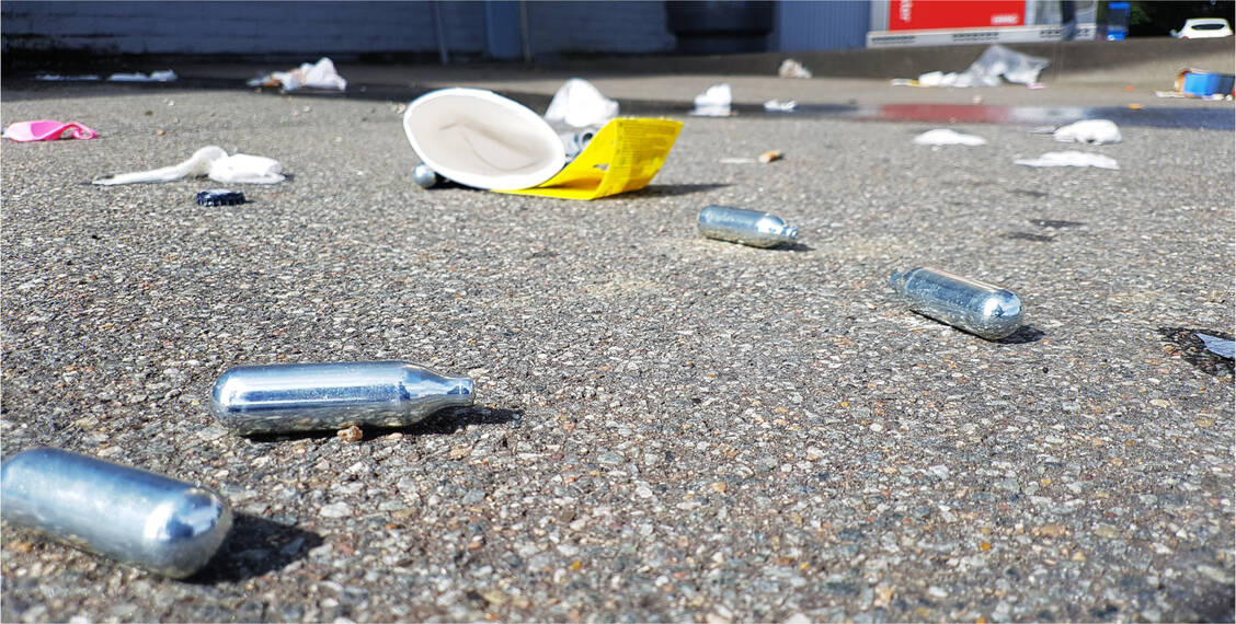 Der Konsum von Lachgas als Partydroge hat auch in deutschen Großstädten stark zugenommen. / Foto: Adobe Stock/PernilleQvist
