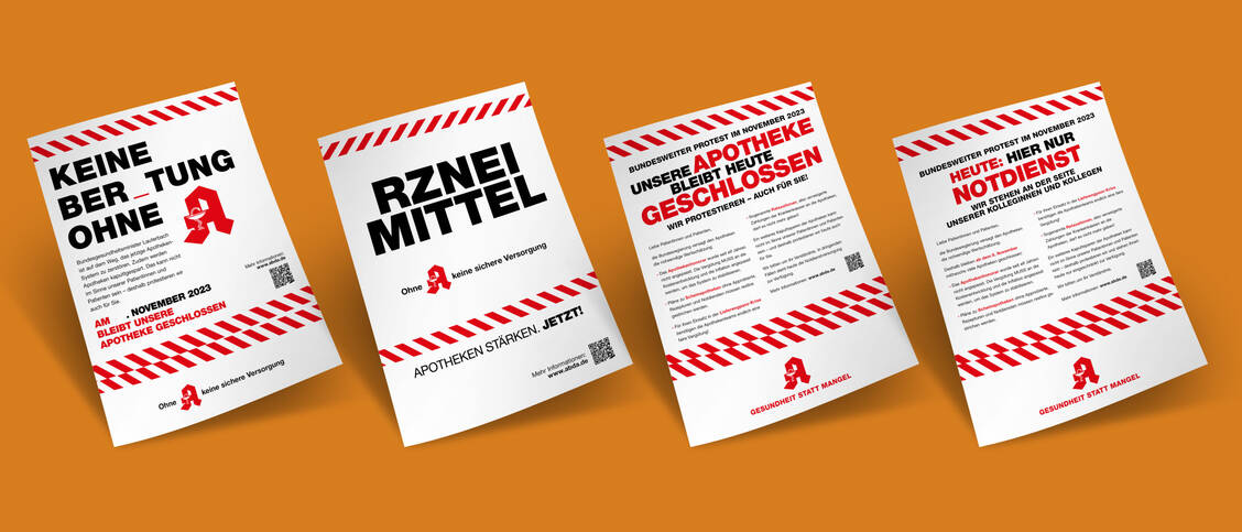 Mit Infomaterialien können Apothekenteams die Patienten über die bevorstehenden Proteste informieren. / Foto: ABDA