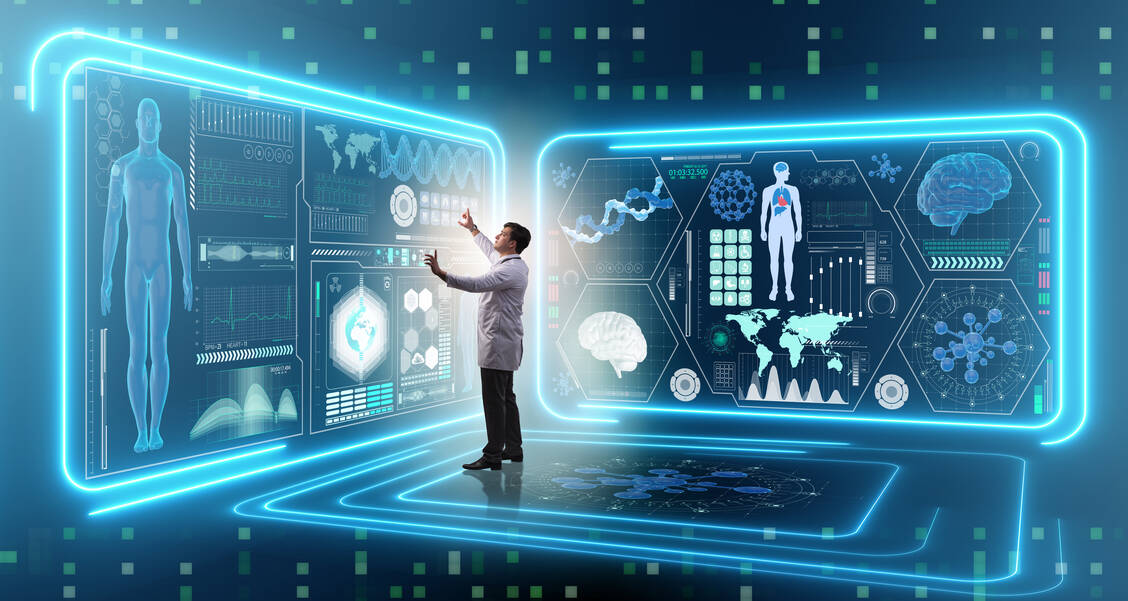 Künstliche Intelligenz in der Apotheke – Alles Science-Fiction oder vielleicht schon bald Realität? Die Experten der Podiumsdiskussion auf der Expopharm waren sich einig, dass die Zeit der KI unmittelbar bevor steht.  / Foto: Adobe-Stock/Elnur Amikishiyev