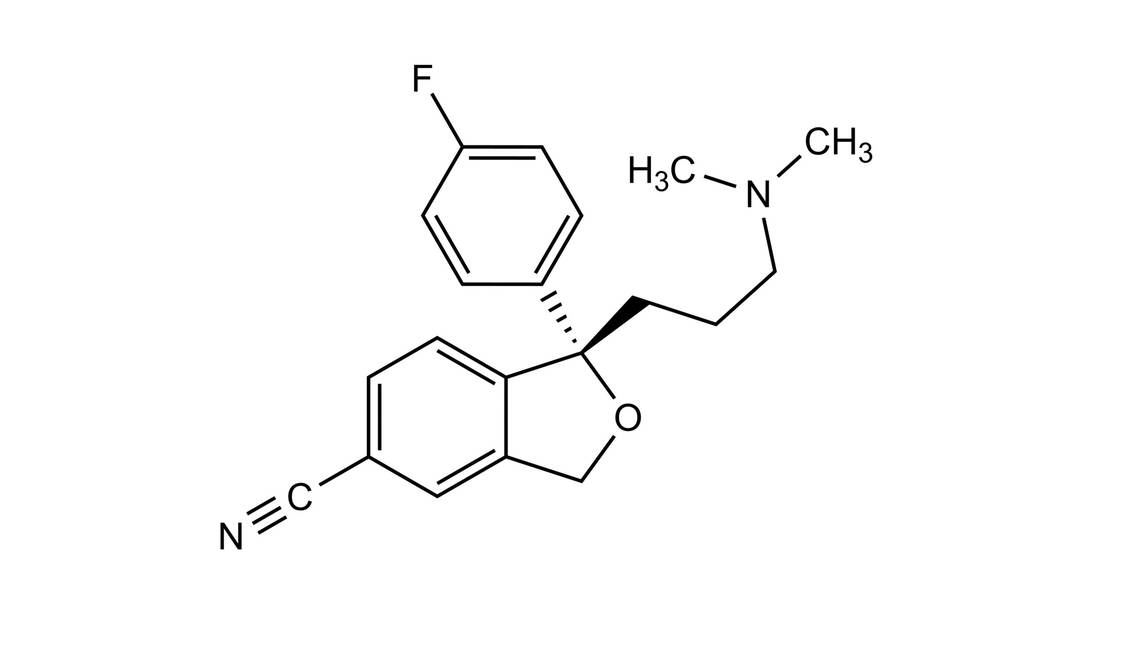 Strukturformel Citalopram / Foto: Wurglics