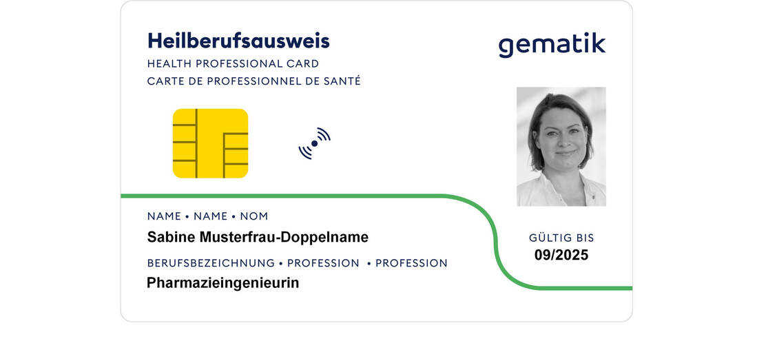 Mit dieser Smart-Card im Scheckkarten-Format können sich Pharmazieingenieurinnen und Apothekerassistenten künftig in der Telematik-Infrastruktur zur Bearbeitung des E-Rezepts legitimieren. / Foto: Gematik