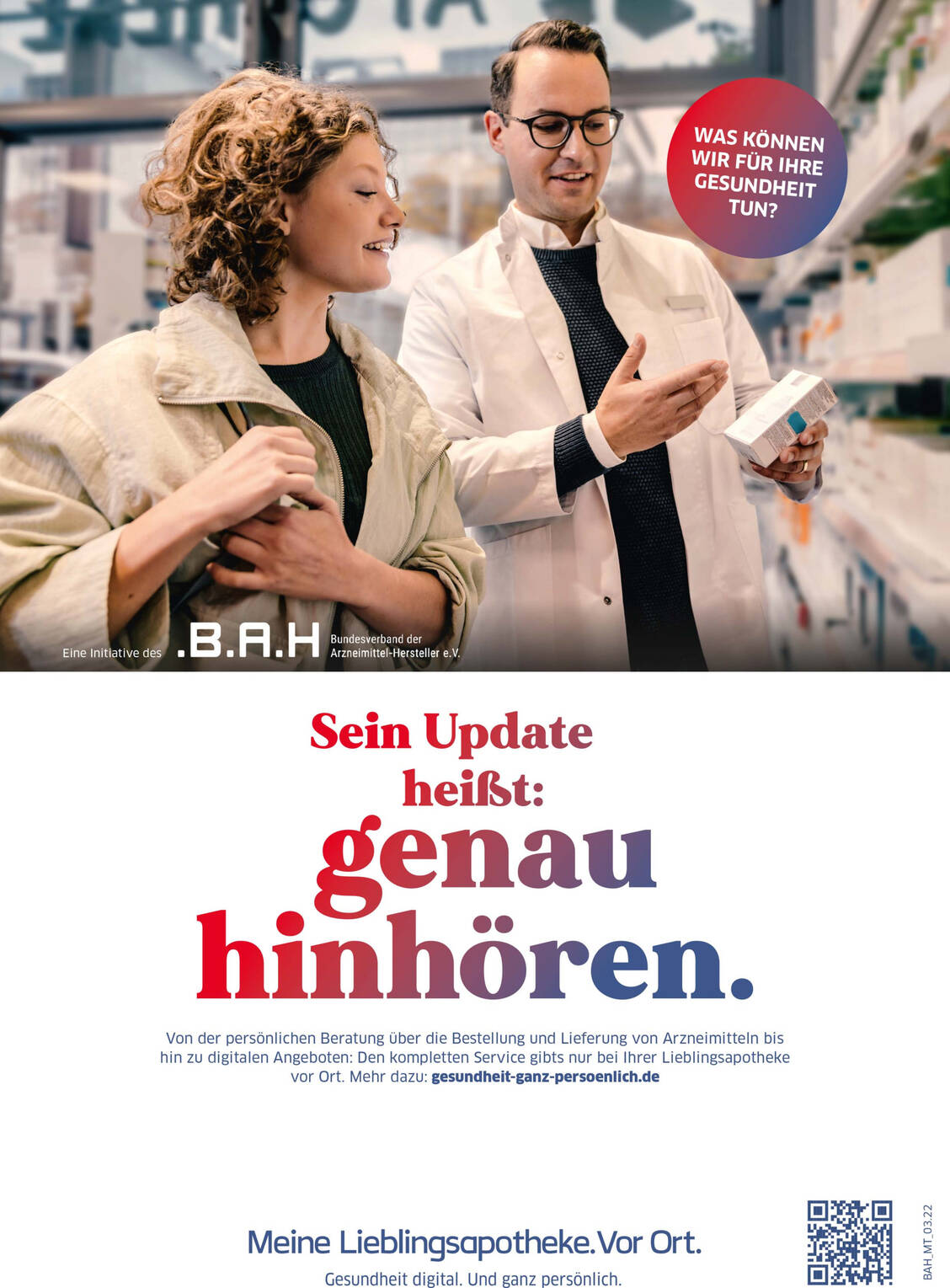 Eines der neuen Kampagnen-Motive des BAH. / Foto: BAH
