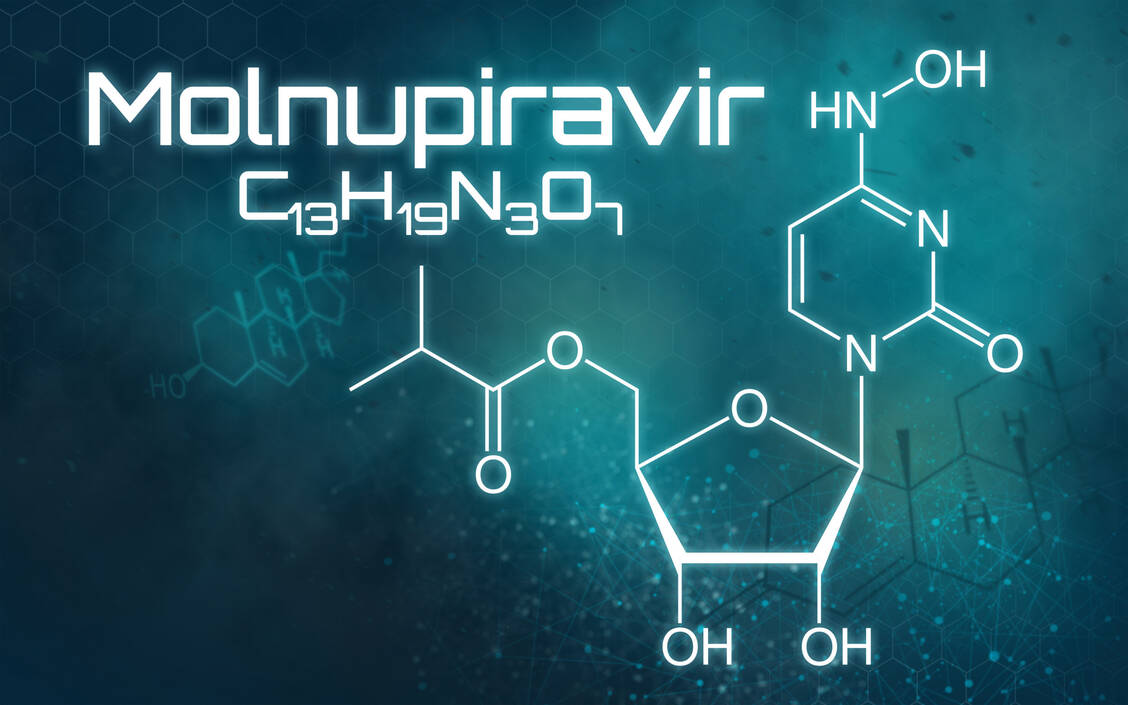 Molnupiravir ist ein Prodrug, dessen wirksamer Metabolit die Virusreplikation von SARS-CoV-2-Viren unterbricht. / Foto: Adobe Stock/Zerbor