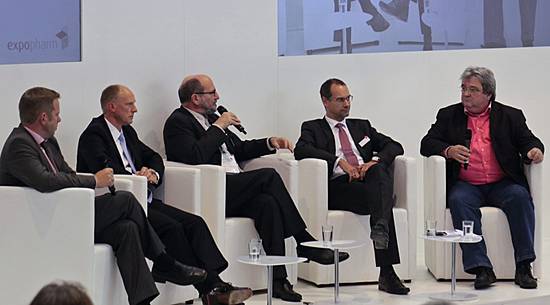 Ulf Maywald, Jörg Wieczorek,  Moderator Elmar Esser, Stefan Fink und Dirk Mecking (von links)