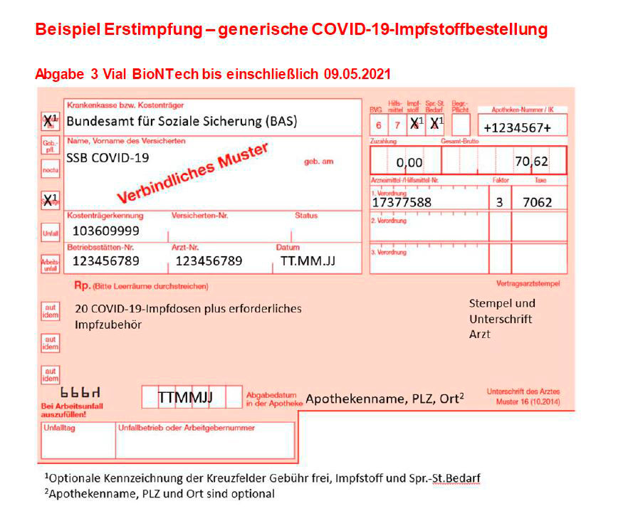 Hinweis der ABDA: Aufgrund der Kontingentierung kann es vorkommen, dass die Anzahl und der Hersteller der verordneten COVID-19-Impfdosen nicht mit der Anzahl der tatsächlich abgegeben COVID-19-Impfdosen übereinstimmt. / Foto: ABDA/PZ/Screenshot