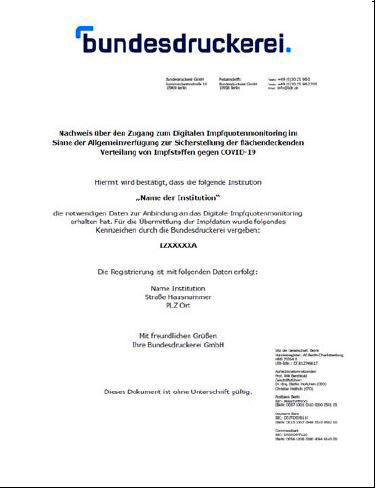 Ärzte des ÖGD müssen ein solches Schreiben den Apotheken vorlegen, um Impfstoffe beziehen zu können. / Foto: ABDA
