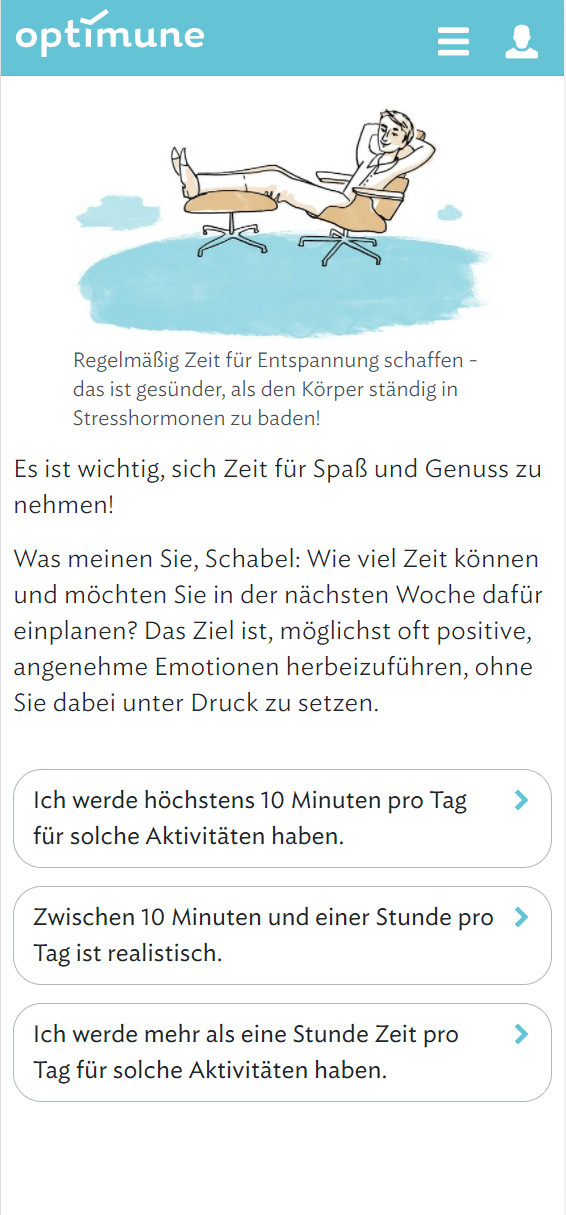 Das Programm passt die weiteren Übungen an die Bedürfnisse der Patientinnen an. / Foto: Gaia AG