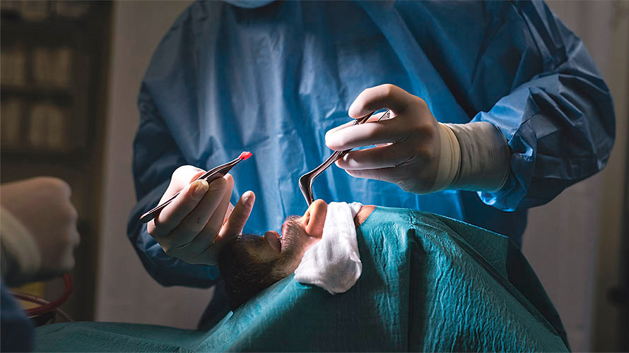 Menschliche Gelenkknorpeldefekte können mit Zellen aus der Nasenscheidewand behandelt werden. / Foto: Universiät Basel/Christian Flierl