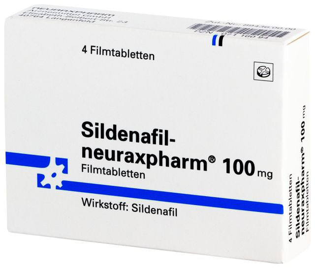 Neuraxpharm meldet den Diebstahl von 1.344 Packungen Sildenafil-Neuraxpharm 100 mg Filmtabletten, 12 Stück (Abbildung abweichend) / Foto: Quelle: Neuraxpharm Arzneimittel