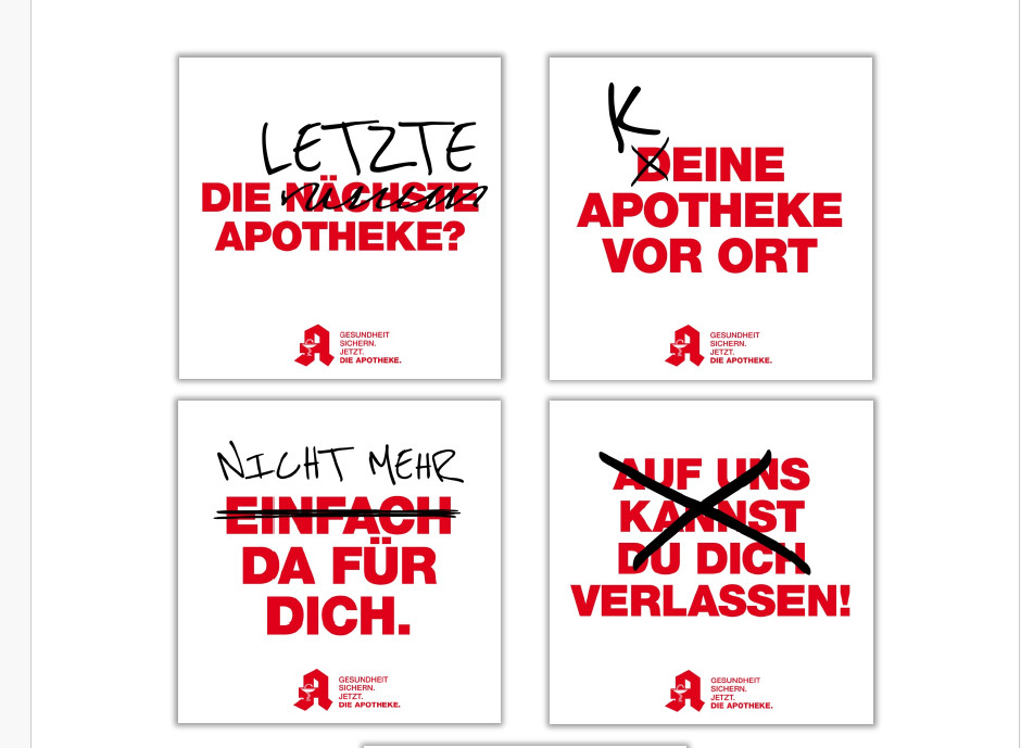 Die Social-Media-Motive der neuen politischen Kampagne der ABDA. / Foto: ABDA