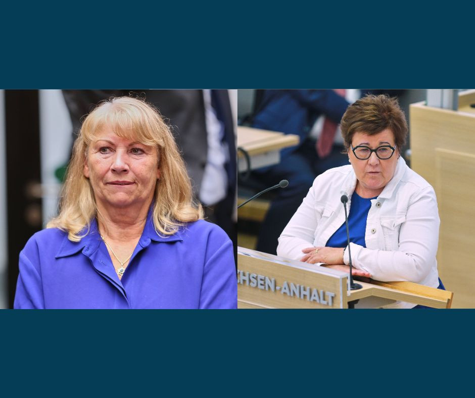 Links: Petra Köpping (SPD), Gesundheitsministerin Sachsen, und rechts: Petra Grimm-Benne (SPD), Gesundheitsministerin Sachsen-Anhalt / © Beide: Imago/ dts Nachrichtenagentur