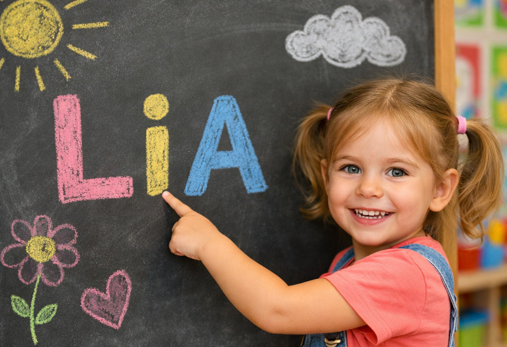 Name-Letter-Effekt: Schon früh identifizieren wir uns mit dem eigenen Namen. Später neigen wir dazu, Dinge und Menschen mit denselben Initialen vorzuziehen. / © PZ/generiert mit KI